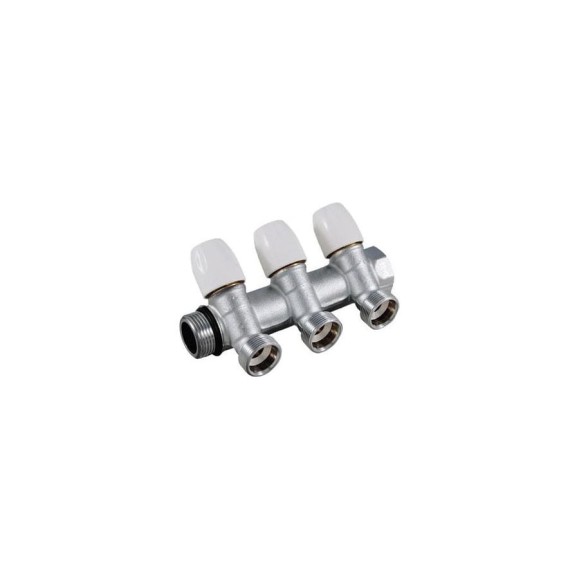 Коллектор Tiemme Maxima НВ, 3/4", с вентилями, 6 выходов 1/2", Н 36 мм, хром 1860083 Коллектор Tiemme Maxima НВ, 3/4", с вентилями, 6 выходов 1/2", Н 36 мм, хром 1860083