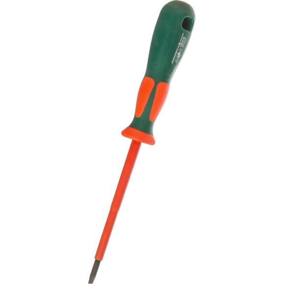 Шлицевая диэлектрическая отвертка Jonnesway, SL, DV13S4100 (D19S4100), 4х100мм