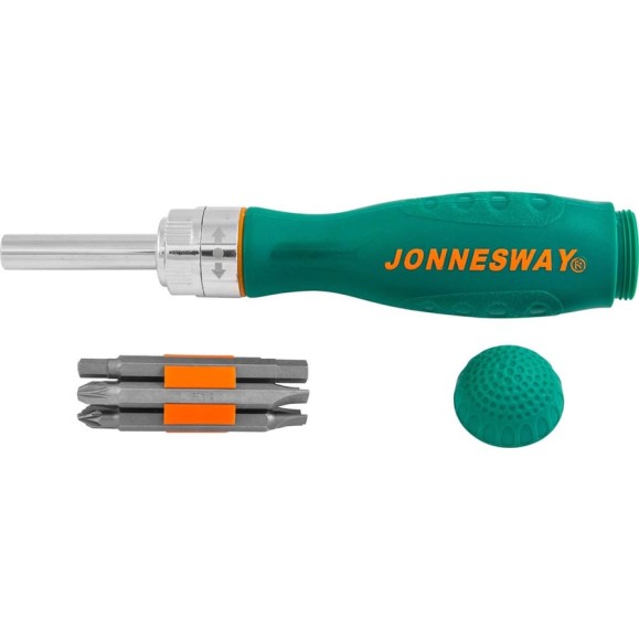Трещоточная отверточная рукоятка с набором бит Jonnesway DR0107S Трещоточная отверточная рукоятка с набором бит Jonnesway DR0107S