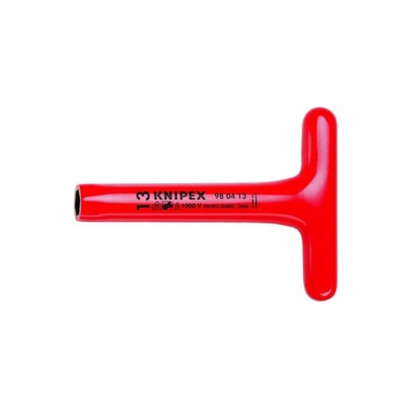 Торцовый ключ с Т-образной ручкой KNIPEX KN-980419, до 1000 В Торцовый ключ с Т-образной ручкой KNIPEX KN-980419, до 1000 В