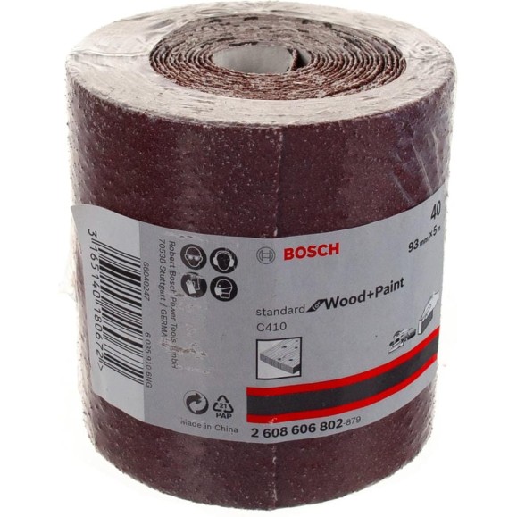 Шлифшкурка 1 рулон Professional for Wood (93 мм; 5 м; К40) Bosch 2608606802 Шлифшкурка 1 рулон Professional for Wood (93 мм; 5 м; К40) Bosch 2608606802