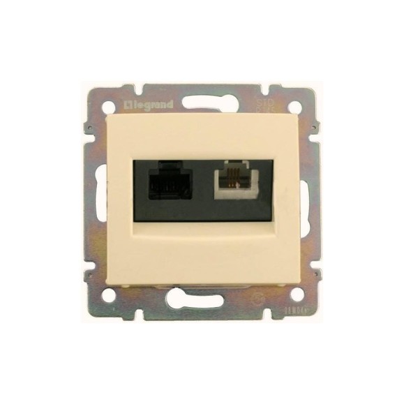 Розетка Legrand двойная RJ11+RJ45 категория 6 UTP Legrand Valena слоновая кость 695329 Розетка Legrand двойная RJ11+RJ45 категория 6 UTP Legrand Valena слоновая кость 695329