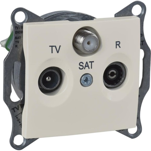 Розетка TV/R/SAT Systeme Electric Sedna Беж оконечная 1dB SE SDN3501347