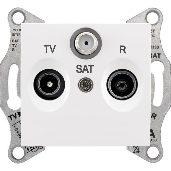 Розетка TV/R/SAT Systeme Electric Sedna Бел проходная 4dB SE SDN3501421 Розетка TV/R/SAT Systeme Electric Sedna Бел проходная 4dB SE SDN3501421