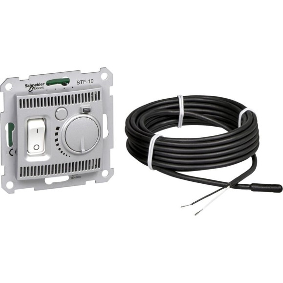 Регулятор теплого пола Systeme Electric Sedna Алюминий 10А SE SDN6000360 Регулятор теплого пола Systeme Electric Sedna Алюминий 10А SE SDN6000360