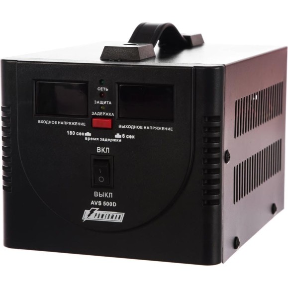 Стабилизатор напряжения Powerman 1ф 0,5 кВА AVS 500 D Black 6015735 Стабилизатор напряжения Powerman 1ф 0,5 кВА AVS 500 D Black 6015735