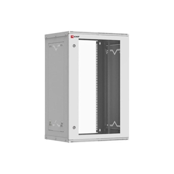 Телекоммуникационный настенный шкаф EKF 18U 600х350 дверь стекло Astra серия PROxima ITB18G350D