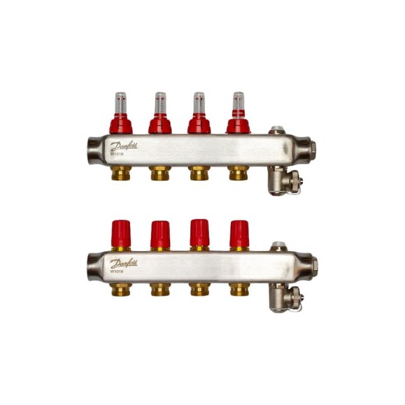 Коллекторы Danfoss SSM-4F с расходомерами 4 контура 088U0754 Коллекторы Danfoss SSM-4F с расходомерами 4 контура 088U0754