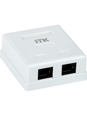 Информационная розетка ITK 2 модуля, RJ45 CAT.6 настенная CS2-1C6U-22 Информационная розетка ITK 2 модуля, RJ45 CAT.6 настенная CS2-1C6U-22