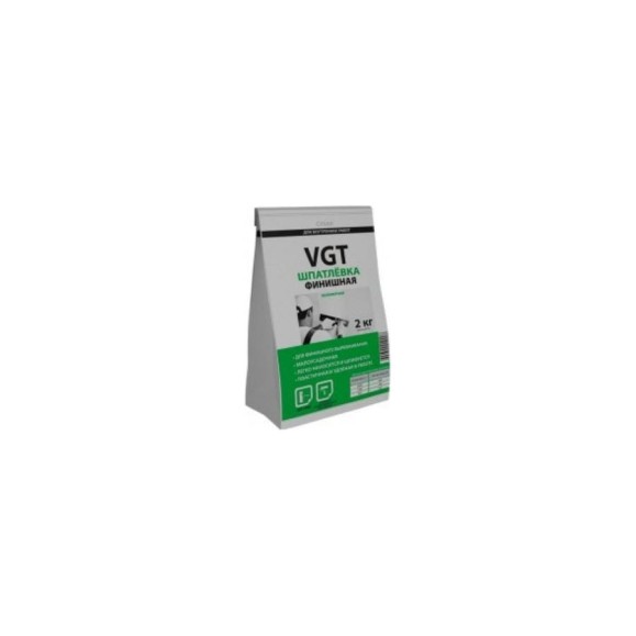 Финишная полимерная сухая шпаклевка 2 кг для внутренних работ VGT 11601969 Финишная полимерная сухая шпаклевка 2 кг для внутренних работ VGT 11601969