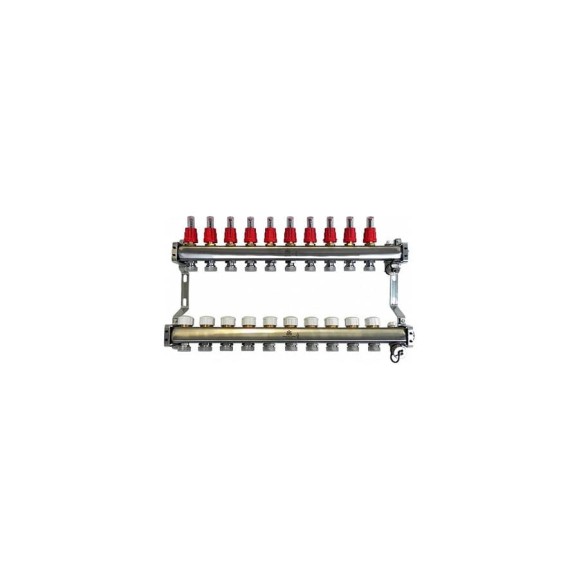 Коллекторный блок для теплого пола 1x3/4EU отв.-10, Gekon GK 72110