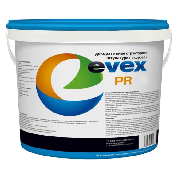 Штукатурка Короед PR-25 (25 кг; зерно 2.5 мм) Evex 5725 Штукатурка Короед PR-25 (25 кг; зерно 2.5 мм) Evex 5725