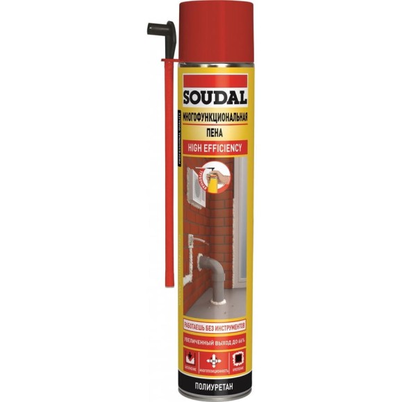 Многофункциональная пена SOUDAL трубочная 750 мл 134522 Многофункциональная пена SOUDAL трубочная 750 мл 134522