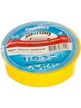 Изолента Smartbuy 0.13х15 мм, 20 метров, желтая SBE-IT-15-20-y Изолента Smartbuy 0.13х15 мм, 20 метров, желтая SBE-IT-15-20-y