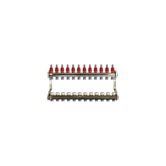 Коллекторный блок для теплого пола 1x3/4EU отв.-12 Gekon GK 74112 Коллекторный блок для теплого пола 1x3/4EU отв.-12 Gekon GK 74112
