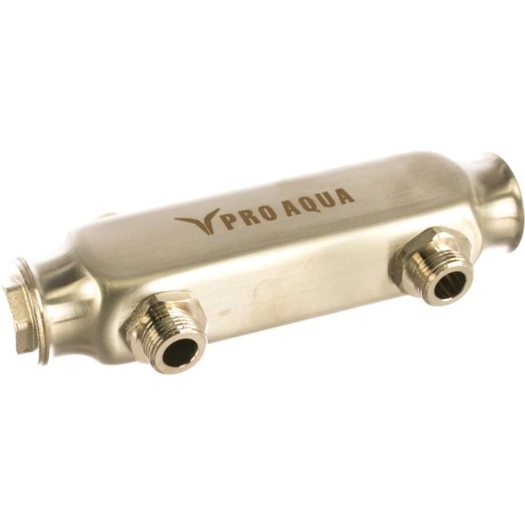 Коллектор PRO AQUA с межосевым расстоянием 100 мм, 2 выхода, 180 мм, 1x1/2 S520MB.02 Коллектор PRO AQUA с межосевым расстоянием 100 мм, 2 выхода, 180 мм, 1x1/2 S520MB.02