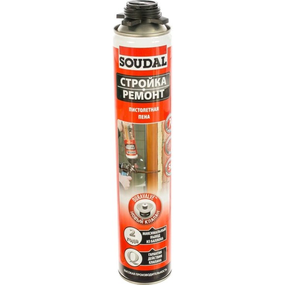 Пистолетная монтажная пена SOUDAL Фикс&Филл 750 мл 122425 Пистолетная монтажная пена SOUDAL Фикс&Филл 750 мл 122425