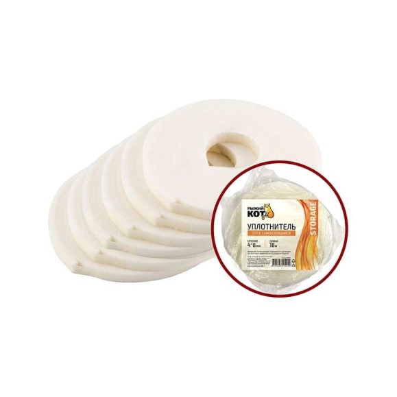 Самоклеящийся уплотнитель Рыжий кот ППЭ, 18 м, 4х8 мм 082034 Самоклеящийся уплотнитель Рыжий кот ППЭ, 18 м, 4х8 мм 082034
