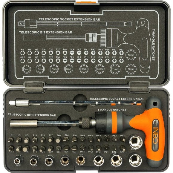 Насадки с держателем NEO Tools 42 шт 08-709 Насадки с держателем NEO Tools 42 шт 08-709