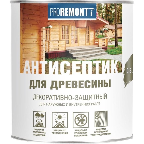 Антисептик Proremontt деревозащитное средство тик 0,8 л Лк-00004639 Антисептик Proremontt деревозащитное средство тик 0,8 л Лк-00004639