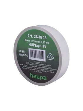 Изолента ПВХ HAUPA цвет серый, шир.19 мм, длина 20 м, d 74 мм 263846
