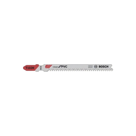 Пилки CleanPVC (100 мм; тип T102H; 3 шт.) для лобзика Bosch 2608667445