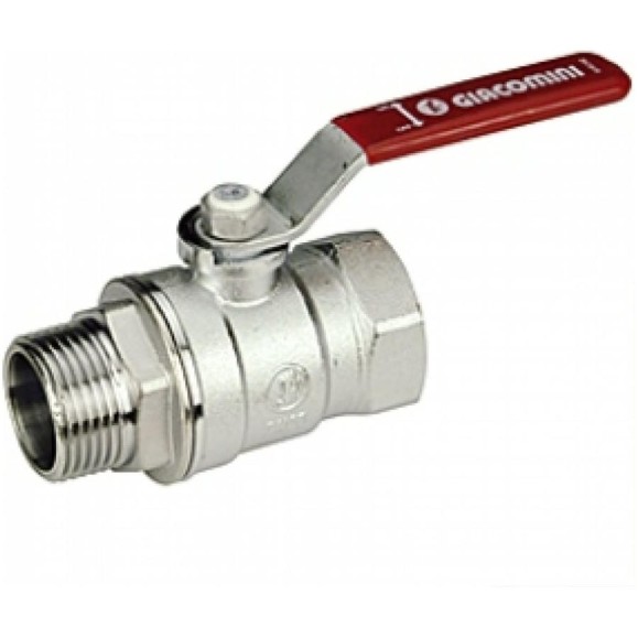 Шаровой кран Giacomini R254DL 3/4", внутренняя/наружная, ручка-рычаг красный, хромированный R254LX004 Шаровой кран Giacomini R254DL 3/4", внутренняя/наружная, ручка-рычаг красный, хромированный R254LX004