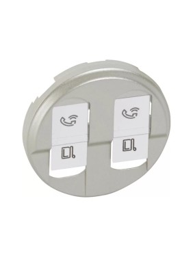 Лицевая панель розетки Legrand Celiane 2хRJ45 титан 068552