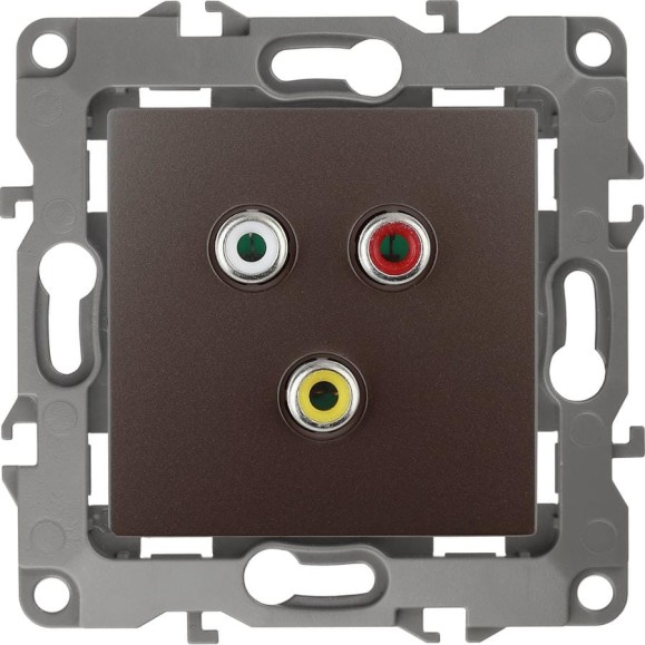 Розетка RCA ЭРА 12-3113-13 IP20, 12, бронза Б0027478 Розетка RCA ЭРА 12-3113-13 IP20, 12, бронза Б0027478