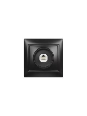 1-местная компьютерная розетка Smartbuy RJ-45, черная, Венера SBE-01b-S1-RJ