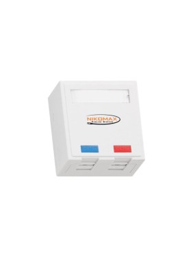 Настенная розетка NIKOMAX 2 порта, со шторками, белая NMC-WO2SD2-FT-ST-WT Настенная розетка NIKOMAX 2 порта, со шторками, белая NMC-WO2SD2-FT-ST-WT