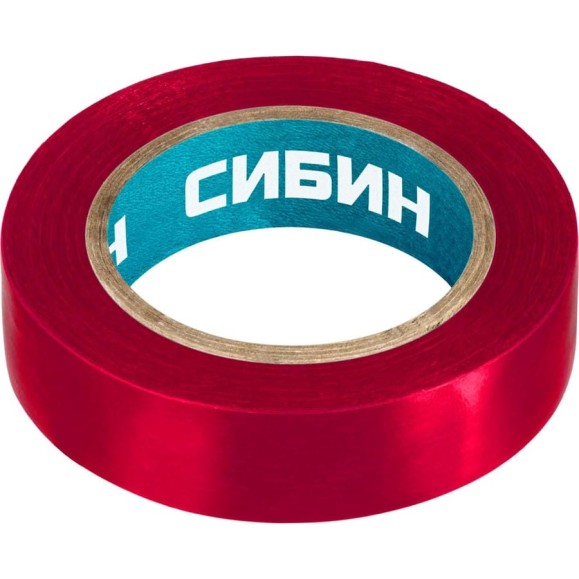 ПВХ изолента СИБИН 10м х 15мм, красная 1235-3 ПВХ изолента СИБИН 10м х 15мм, красная 1235-3