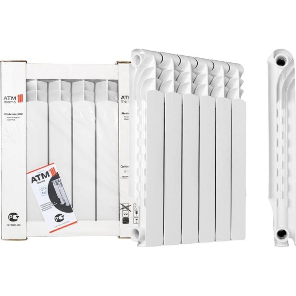 Алюминиевый радиатор ATM THERMO 500 12 cекций AL50080-12 Алюминиевый радиатор ATM THERMO 500 12 cекций AL50080-12