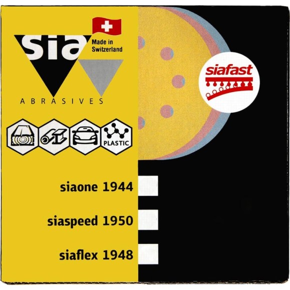 Круг шлифовальный на липучке siaflex 1948 (50 шт; 125 мм; без отверстий; P100) sia Abrasives sf50-125-0-100 Круг шлифовальный на липучке siaflex 1948 (50 шт; 125 мм; без отверстий; P100) sia Abrasives sf50-125-0-100