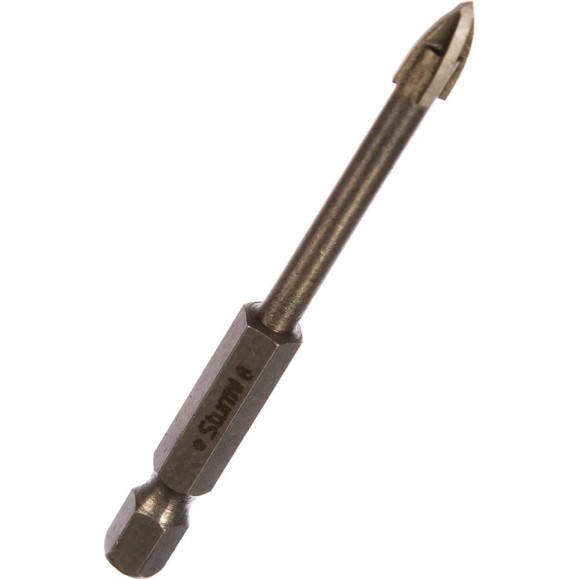Сверло по кафелю (6х75 мм; 1/4HEX) Sturm 5380102 Сверло по кафелю (6х75 мм; 1/4HEX) Sturm 5380102