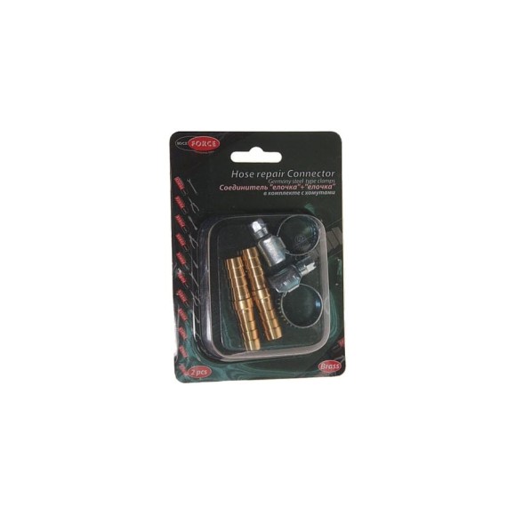 Соединитель елочка+елочка с хомутами (2 шт; 8x8 мм) ROCKFORCE RF-HRC05/05(1847) Соединитель елочка+елочка с хомутами (2 шт; 8x8 мм) ROCKFORCE RF-HRC05/05(1847)