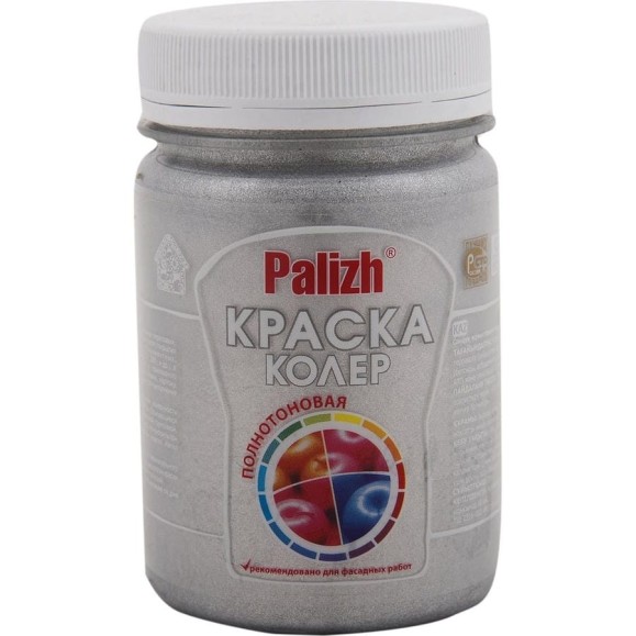Акриловая краска-колер Palizh №172 серебро металлик, 0.25 кг 11597110 Акриловая краска-колер Palizh №172 серебро металлик, 0.25 кг 11597110