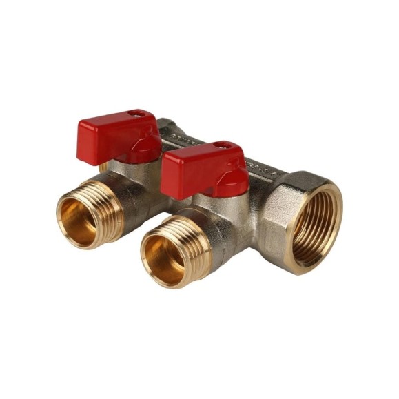 Коллектор с шаровыми кранами STOUT 3/4, 2 отвода 1/2 кр. SMB 6200 341202 RG008S258LMAM1 Коллектор с шаровыми кранами STOUT 3/4, 2 отвода 1/2 кр. SMB 6200 341202 RG008S258LMAM1