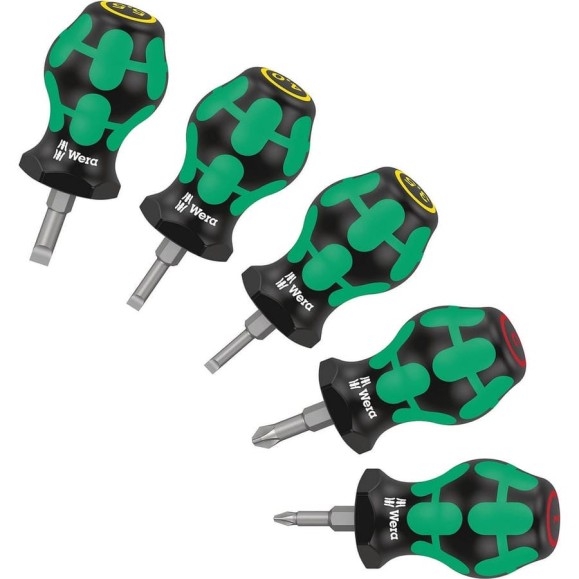 Набор коротких отверток WERA Stubby Set 1 SL3.5/4/5.5, PH1/2 x 25 мм WE-008870 Набор коротких отверток WERA Stubby Set 1 SL3.5/4/5.5, PH1/2 x 25 мм WE-008870