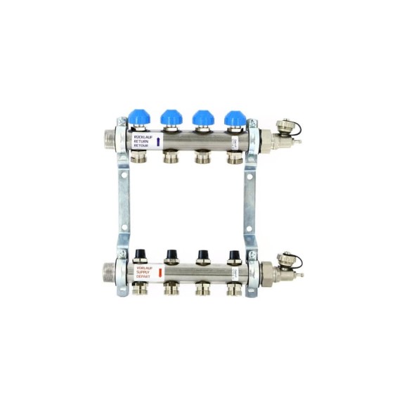 Коллекторная группа Uni-Fitt Н 1"х3/4", 6 выходов, нержавеющая сталь 456W4306 Коллекторная группа Uni-Fitt Н 1"х3/4", 6 выходов, нержавеющая сталь 456W4306