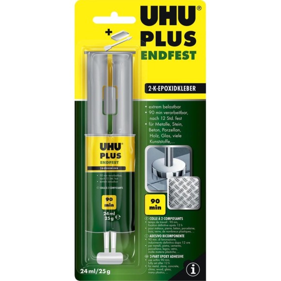 Эпоксидный клей в шприце UHU ПЛЮС 25г 45585 Эпоксидный клей в шприце UHU ПЛЮС 25г 45585