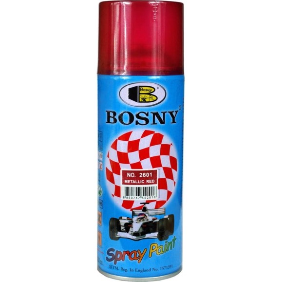 Акриловая краска Bosny аэрозоль, красный металлик 2601 Акриловая краска Bosny аэрозоль, красный металлик 2601