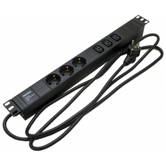 Блок розеток Hyperline SHE19-3SH-3IEC-2.5EU 397016 Блок розеток Hyperline SHE19-3SH-3IEC-2.5EU 397016