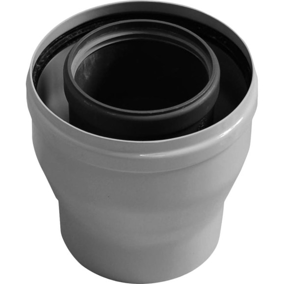 Коаксиальный переходник Baxi с D 80/125 мм на D 60/100 мм HT KHG71409391- Коаксиальный переходник Baxi с D 80/125 мм на D 60/100 мм HT KHG71409391-