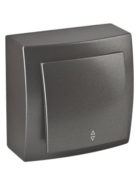 Выключатель NILSON 1ОП проходной антрацит Themis metallic 26161007
