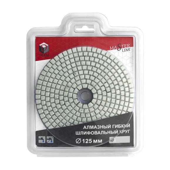 Круг алмазный гибкий шлифовальный АГШК Master Line Universal №30 (125х2.5 мм) DIAM 000642 Круг алмазный гибкий шлифовальный АГШК Master Line Universal №30 (125х2.5 мм) DIAM 000642
