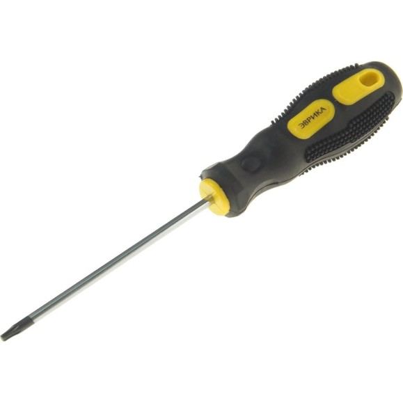 Отвертка TORX Эврика T15х100мм 4мм магнитная с противоскользящей ручкой ER-7DT-02 988154 Отвертка TORX Эврика T15х100мм 4мм магнитная с противоскользящей ручкой ER-7DT-02 988154