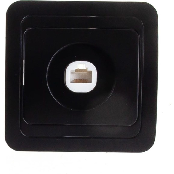 Компьютерная розетка Smartbuy RJ45 1-местная черная Марс SBE-02b-S1-RJ