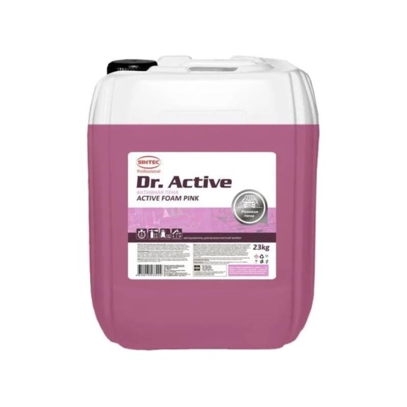 Автошампунь Sintec Dr.Activ Active Foam Pink 23 кг для бесконтактной мойки Обнинскоргсинтез 801711 Автошампунь Sintec Dr.Activ Active Foam Pink 23 кг для бесконтактной мойки Обнинскоргсинтез 801711