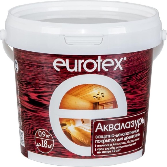 Защитно-декоративное покрытие для древесины Eurotex Аквалазурь олива, полуглянцевое, 0.9 кг 48778 Защитно-декоративное покрытие для древесины Eurotex Аквалазурь олива, полуглянцевое, 0.9 кг 48778